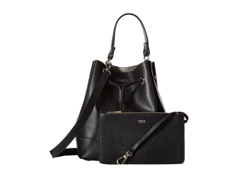 furla small studded black handbags.